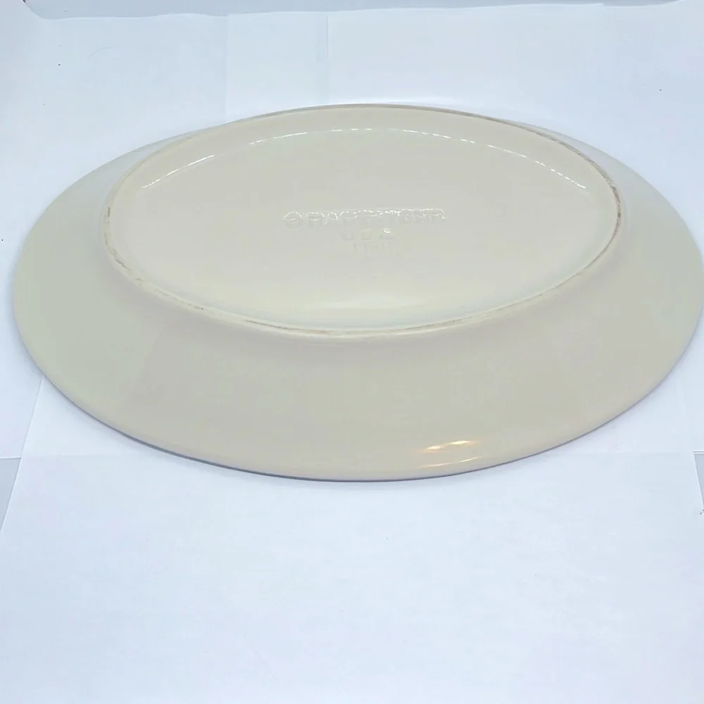1994 Hartstone Pottery Serving Platter, Hard to Find Woodland Pattern - Picture 4 of 6
